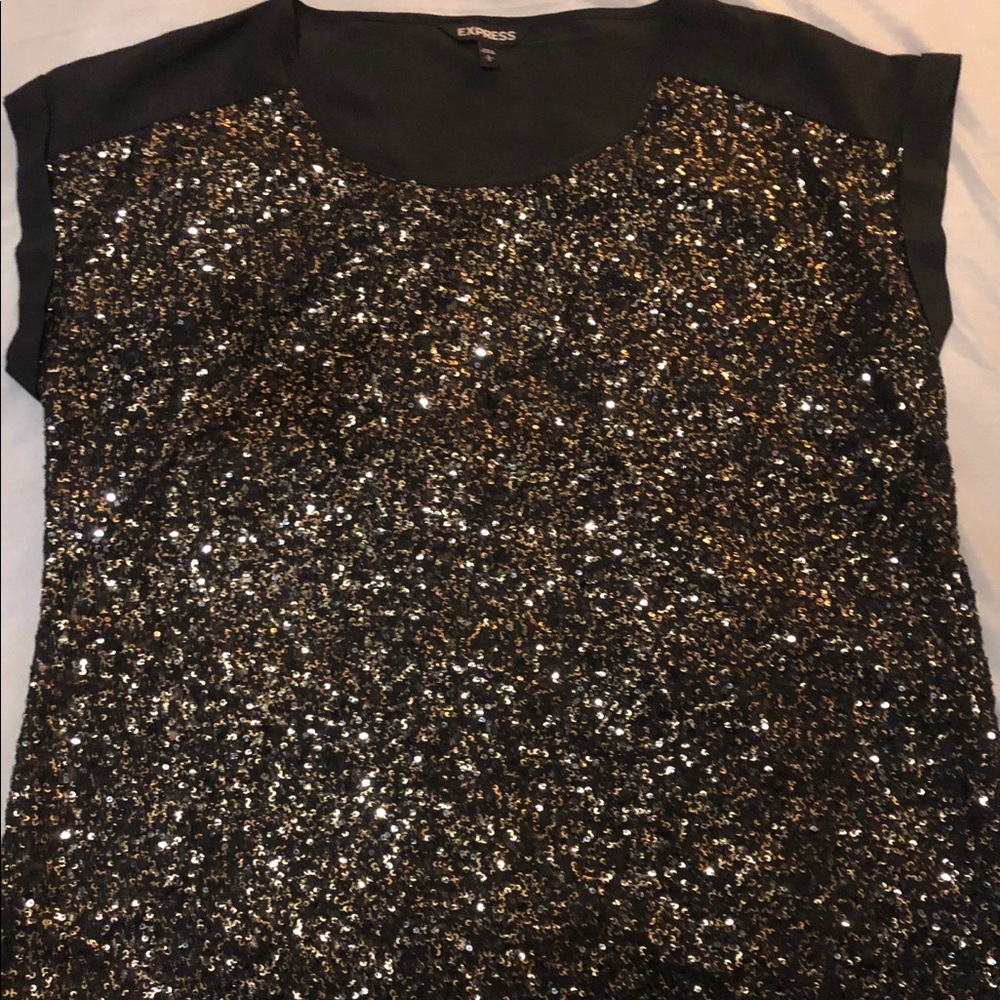 Express Black with Sequins Top